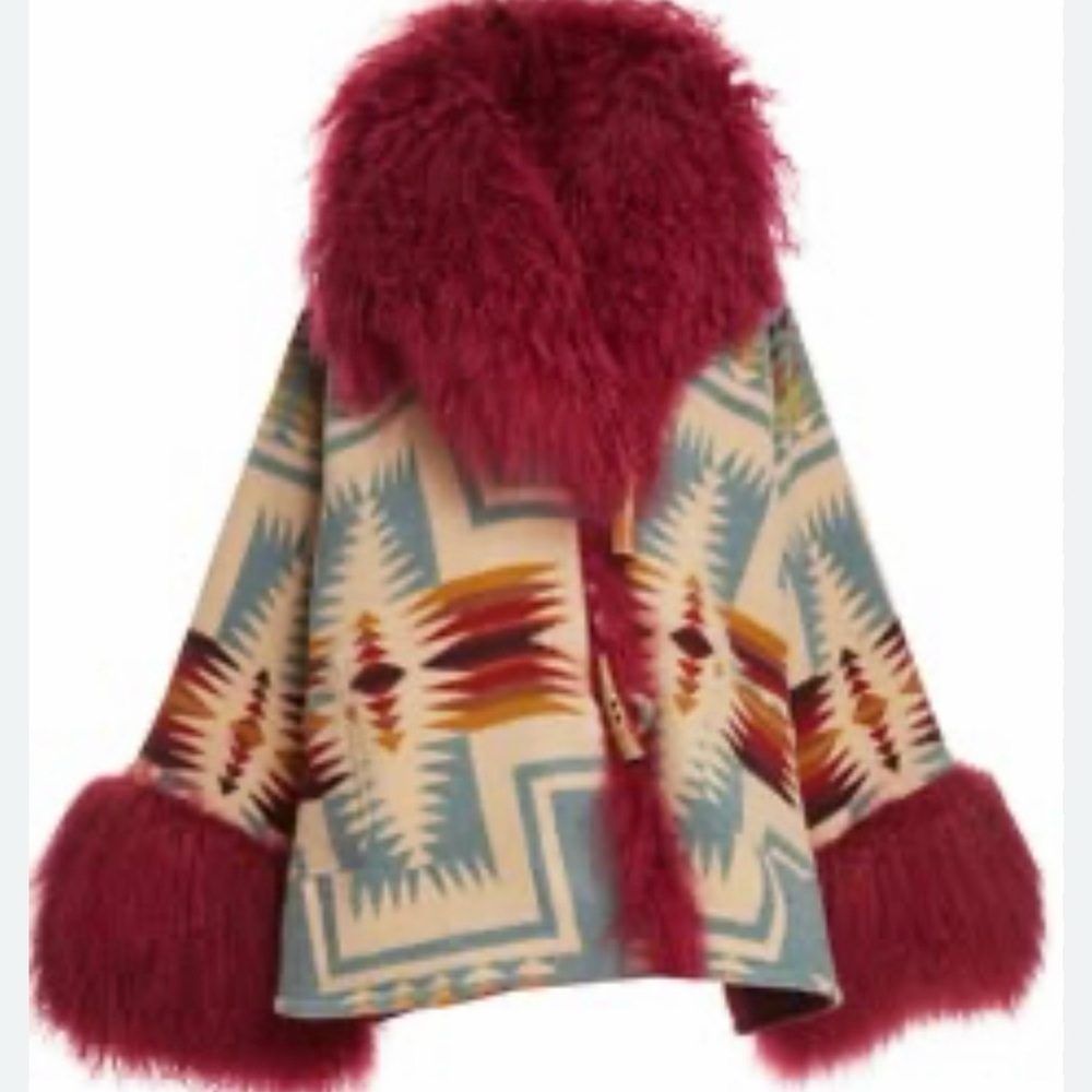 Lindsey Thornberg Harding Shearling Cloak - PRICE IS FIRM! - Picture 2 of 6